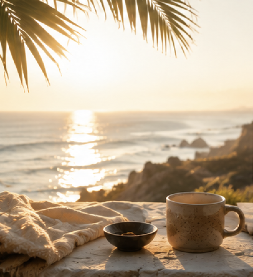Meer, Sonne und Keramik an einer warmen Küste